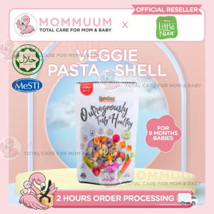 Little Nuur Veggie Pasta Shell (100g) - Baby Pasta 8m+ (No Salt Sugar & Preservatives)