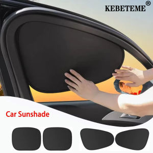 KEBETEME ที่บังแดดหน้าต่างด้านรถยนต์พับได้ที่คลุมโคมไฟดวงอาทิตย์อัตโนมัติด้านหน้าด้านหลังรถโล่หน้าต่างป้องกันยูวีแดด