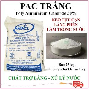 1 Kg Bột Lắng Cặn PAC Xử Lý Nước - PAC Trắng Ấn Độ