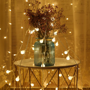 Dây đèn led Cherry Ball pha lê bi bọt trang trí (cắm điện 220V)