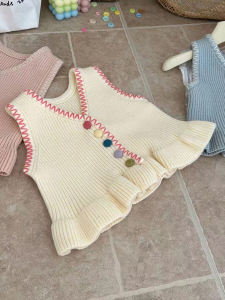 Stylish Knitted Sweater Vest Skirt: All Season Outfit for Girls