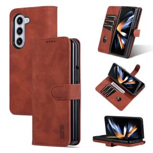 EUCAGR Wallet Stand Magnetic Flip PU Leather Case For Samsung Galaxy Z Fold 3 4 5 6 7 Holder Cover For Samsung Z Fold7 6 5 4 3