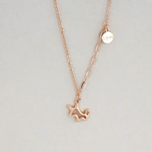 Chow Sang Sang 周生生 Minty Collection 18K Rose Gold Unicorn Necklace 92256N FLASH SALE