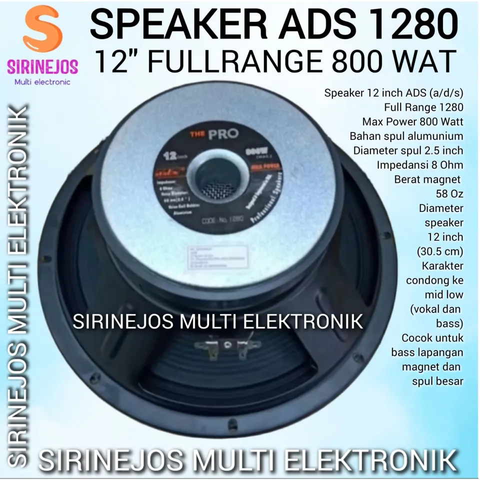 Speaker ADS 12 inch The PRO 1280 Professional Speaker High Power