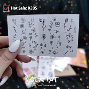 10pcs Waterproof Temporary Tattoo Sticker Love Emoticon Moon Sun Lines Skull Planet Tatto Wrist Fake Tattoos Body Art Women Men