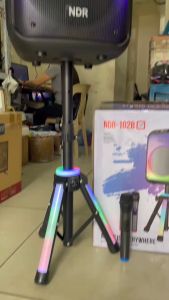 NEW (NDR-102B) WITH SPEAKER STAND W/ LIGHT 12" BLUETOOTH SPEAKER