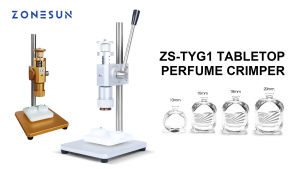 ZONESUN Perfume Cap Pressing Machine ZS-TYG1 Tabletop Height Adjustable Crimper Spray Capping Machine Bottle Crimping Tool