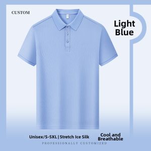 Icy Silk Customizable Business Turn-Down Collar Workwear