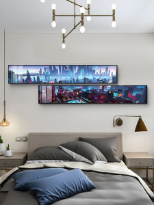 E-Sports Hotel Internet Coffee Room Decorative Painting Cyberpunk Hanging Painting Bedroom Bedside Wall Painting Internet Bar Mural