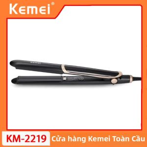 Kemei | Máy Làm Thẳng Tóc Chuyên Nghiệp KEMEI KM-2219 Mạ Gốm Hồng Ngoại Điều Chỉnh Nhiệt Độ Dụng Cụ Tạo Kiểu Tóc Xoăn Cho Tóc Khô