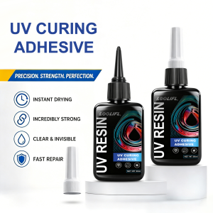 Loolifl Uv Curing Glue Upgraded Version 50ml Transparent Uv Resin Shadowless Adhesive Suitable for Glass Acrylic Crystal Trophy Jewelry Making Handmade DIY Crafts Bonding and Repairing