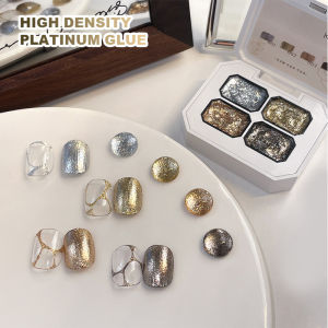 4Colors Starburst Platinum Gel High Density Nail Art Polish Line Drawing Glitter Gradient Soak Off UV LED Gel Manicure Art