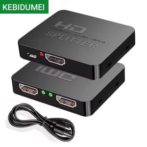 kebidumei | 1x2 4K HDMI-compatible Splitter Switch 1 in 2 Out Video Distributor Amplifier Dual Display for Box PC Monitor Projector Laptop