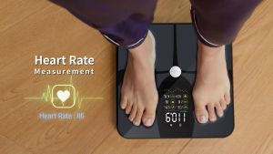 Lepu Digital Bluetooth Rechargeable Weighing Body Fat Weight Scale Smart Weight Machine Timbang Berat Bedan High Accuracy Weight Scale Monitor with Heart Rate 15 Body Composition Scale Penimbang Berat Badan 體脂秤