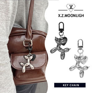 X.Z.MOONLIGH Cartoon DIY Balloon Dog Keychain - Fun Animal Charm for Bags & Keys