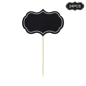 24pcs Mini Blackboard Paperboard Message Slate Flag Markers For Charcuterie Board Buffet Labels Food Tags Blank Toothpick Flags