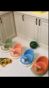 2 In 1 Baby Bath Seat Safety Non-Slip Baby Stool With Backrest Baby Bath Seat Can Sit Baby Bath Baby Bathtub Stand