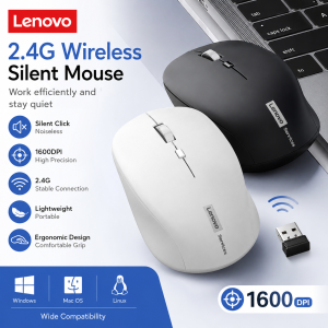 Lenovo | Lenovo New Wireless MouseMouse for and Office Use Compatible with Multiple Platforms 2.4G Connection 1.5V Dry Battery Powered