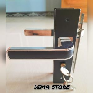 Handle Pintu Kamar Hitam Dop Ongkel Black Series Stainless Powder Couting Kuat Dan Awet