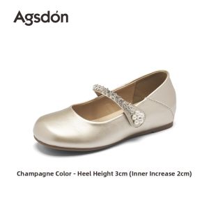 Agsdon | Thick Sole Mary Jane Shoes Heel Insoles