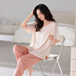 Bộ đồ ngủ MiiOW Cat Person làm bằng vải Modal có đệm ngực thoải mái trơn