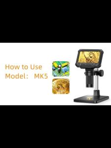 Kính Hiển Vi Kỹ Thuật Số 1600X Với Màn Hình IPS 4.3 Inch Video HD 1920P Cầm Tay Dùng Để Kiểm Tra Tiền Xu & Mạch Điện Tử Kính Hiển Vi Di Động Dùng Cho Thực Vật