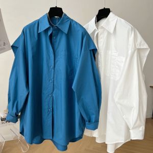 (COD)Alisa.Sonya Womens Elegant Long-Sleeved Solid Lace Shirt with Stand-Up Collar