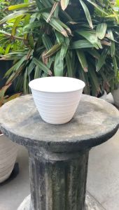 POT BUNGA TANAMAN MOTIF TAWON PUTIH BUDI JAYA PLASTIK - TAWON ORIGINAL