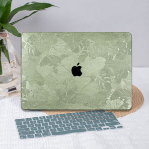 Logo Cut out Leather case gradient Flower Case for Macbook air 13 15 m4 m3 m2 m1 pro 14 16 inch A3112 A3113 A3114 Free keyboard cover