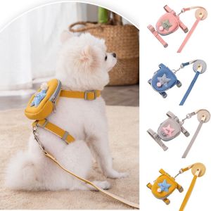 V.TOP Harness+Bag 2in1 Kucing Anjing Kecil Tali Tuntun Hewan Rompi Anjing Cat Dog Harnes Ada Tas Mini Ransel Untuk Kucing Dan Anjing Kecil - Lazada