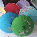 payung geulis tasik,payung nari upacara adat anak anak,payung tradisional kain satin kecil. 