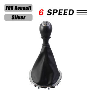 New Product Leather Shift Knob With Gaiter Boot Cover For Renault TRAFIC 3 III VIVARO 2014-2023 Car Shifter Lever Change Head