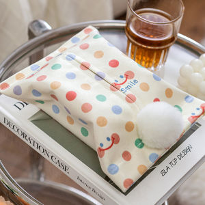 Happy Creative Cartoon Tissue Box Living Room Home Tissue Dispenser Car Accessible Luxury High-End Tissue Box
