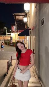 BABEJUB.X I Basic Crop top เสื้อครอปสีพื้น ปักโลโก้ ผ้านุ่มมาก ทรงสวยกระชับ