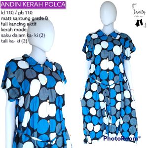 DASTER SANTUNG KEKINIAN ANDIN KERAH (CEK MOTIF & WARNA VIA CHATT)