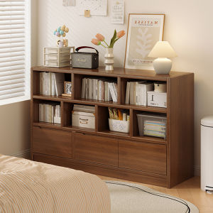 OYIla | Walnut Storage Bookshelf Cabinet