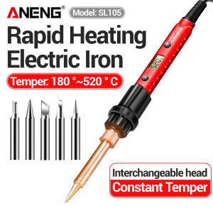 ANENG SL105 Electric Soldering Iron 60W Display Adjustable 180°C~520°C Temperature Professional Portable Welding Repair 220V Kit