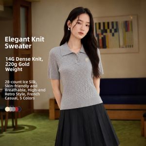 INMAN | Workwear Polo Neck Knit Top