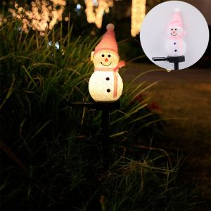 Christmas snowman solar light lawn garden light outdoor courtyard landscape ground plug-in decorative light