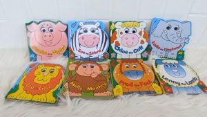 Zebra / Monkey / Lion / Elephant / Piglet / Lamb / Foal / Calf Moving Eyes Board Book