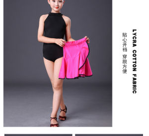 New Latin Dance Exam Costume Girls Childrens Latin Dance Dress Dance Practice Clothes Full Skirt Performance Clothing