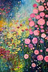 Jigsaw Puzzle 1000Pieces Abstract Flower Modern Floral Artwork Stress Relief Puzzle Wall Art Decor Gift