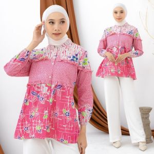 BLOUSE|BLUS WANITA|ELSHA BLOUSE|ATASAN WANITA|BLOUSE TERBARU|BAJU ATASAN WANITA|BLUS BATIK|BAJU KERJA|BLUS KANTOR|SERAGAM BATIK|BATIK PUTRI NURMA