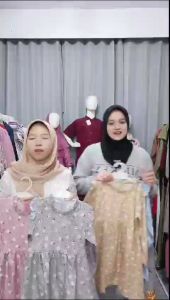 Dress anak perempuan motif bunga usia 1-6 tahun bahan Shakila gaun anak-anak terbaru dan termurah