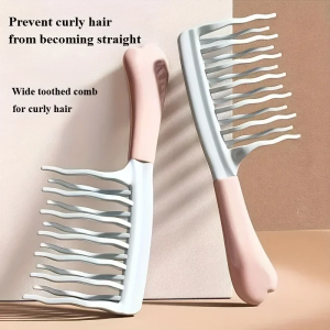 1pc Dual Wide-Tooth Hair Combs Ideal for Long Curls & Voluminous Styles Curly Hair Management &Home Massage Elegant Hair Care