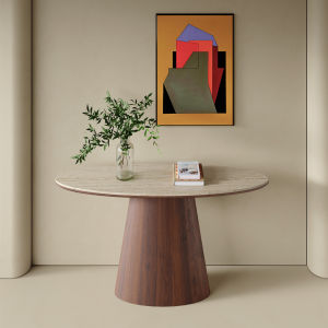 GOOFANSER | Wabi-Sabi Natural Stone Narrow Antique Entrance Table