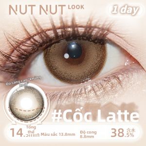 NUTNUT LOOK | Mắt Kính Kontakt Đen Đỏ Cherry Lớn 14.5mm Hàng Ngày 10 Cái