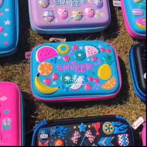 [READY STOCK] [ORIGINAL] Smiggle budz Hardtop Pencil Casepink winged unicorn Stationery storage box ice cream school Big box