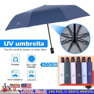 (Extra Thick Material Ready STock) Automatic Open Close Umbrella 99% UV Block with Black Layer Automatic Umbrella Payung UV Fashion Automatic/Manual Foldable Umbrella Auto Open Close One Handed Umbrella Windproof/ Payung