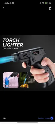 Korek Gas Lighter Double Torch Jet BBQ Cooking Welding Gun
